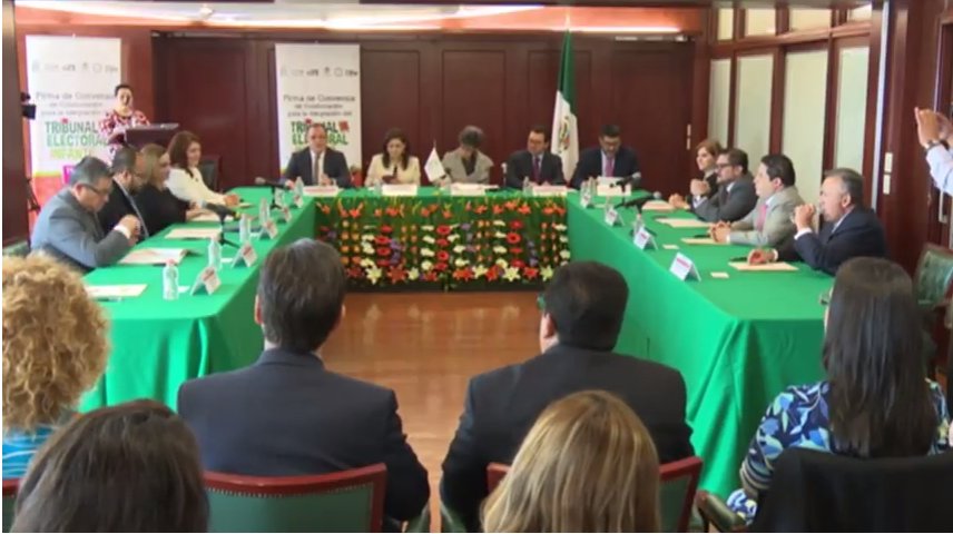 Firma de Convenios de Colaboración para la integración del Tribunal Electoral Infantil.