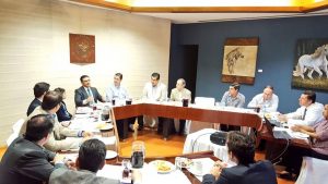 El Magistrado Presidente Rodrigo Moreno Trujillo participando en la sesión de comité ejecutiva, en Cámara de Comercio El Magistrado Presidente Rodrigo Moreno Trujillo participando en la sesión de comité ejecutiva, en Cámara de Comercio