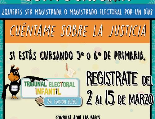 Convocatoria para integrar el Tribunal Electoral Infantil 2020